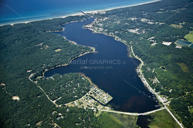 Pentwater Lake (Looking West) in Oceana County, Michigan